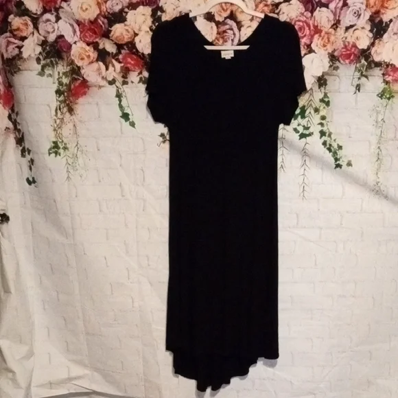 LuLaRoe Black High-Low Carly Dress - Picture 2 of 5